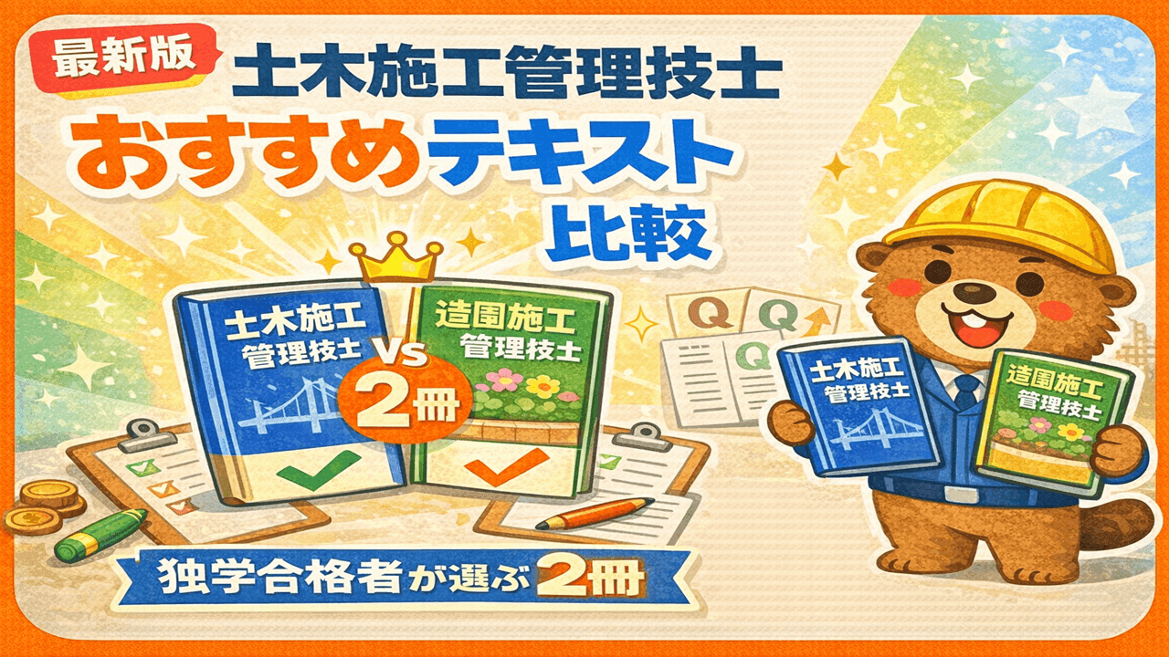 土木施工管理技士 おすすめテキスト・過去問集【独学合格者が選ぶ】